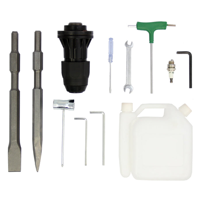 Battipalo a Benzina per Staccionate e Pali con Martello Pneumatico e Scalpello