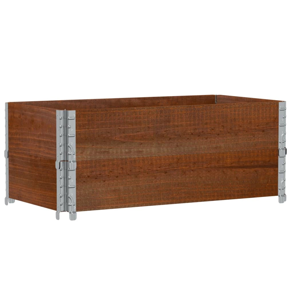 Vassoio per fioriera aiuola rialzata piante fiori terrazza giardino 100 x 50 cm legno massello di pino marrone 02_0037283