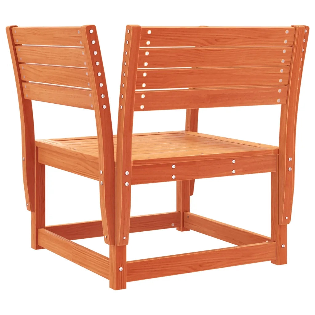 Sedia da Giardino Marrone Cera in Legno Massello Pino 844676