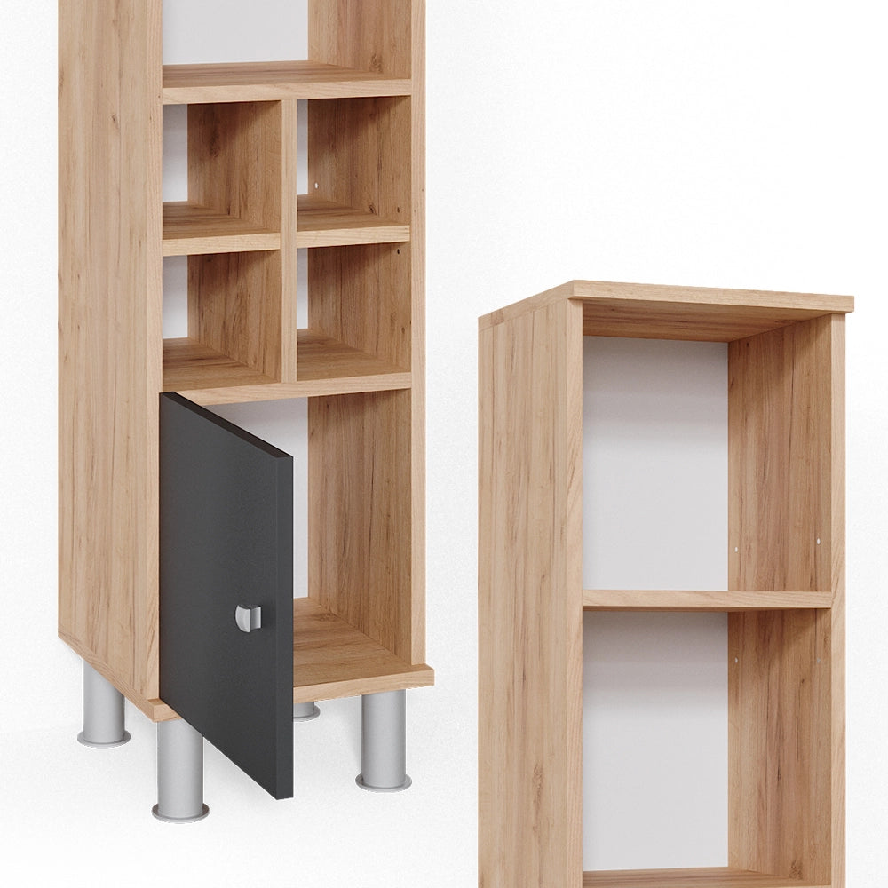 Mobiletto bagno Fynn Antracite 30 x 130.6 cm porta piccola Vicco