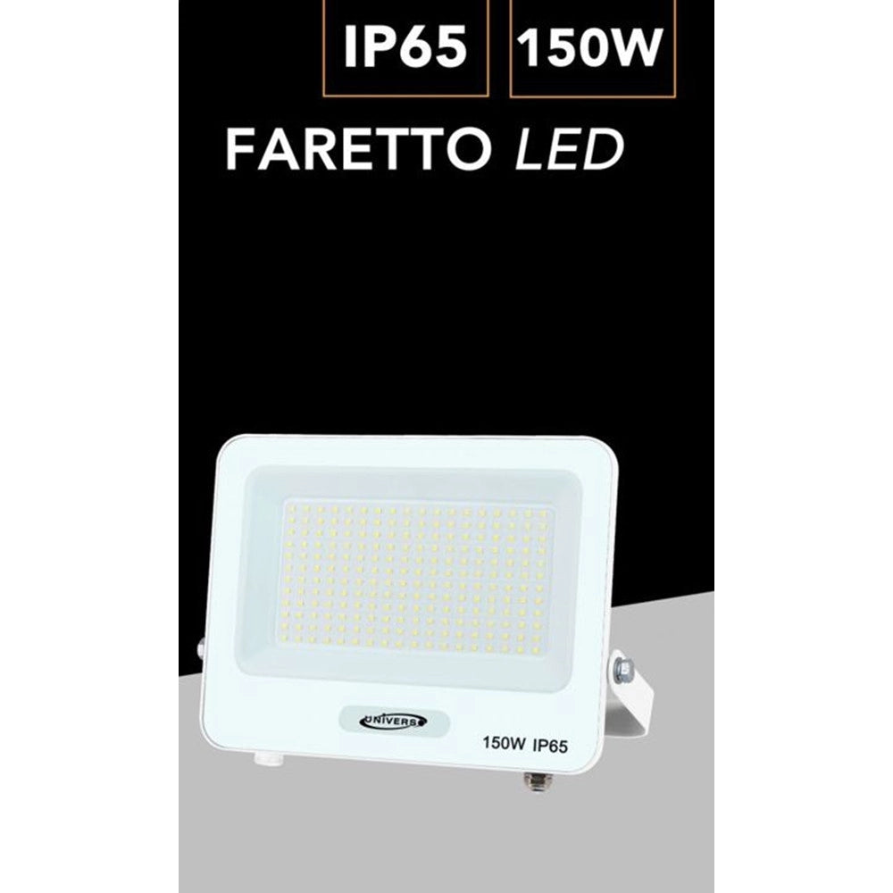 Trade Shop - Faro Proiettore Smd Led Floodlight 150 W Slim Ip65 Luce 3000k 4000k 6500k Ek05-150w - Bianco-bianco Freddo      -