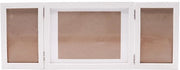 Album foto per foto 10x15 cm/13x18 cm, opvouwbaar, con vetrina in cristallo trasparente, effetto legno bianco, spazio risparmiato.