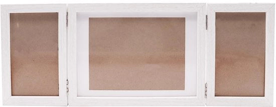 Album foto per foto 10x15 cm/13x18 cm, opvouwbaar, con vetrina in cristallo trasparente, effetto legno bianco, spazio risparmiato.