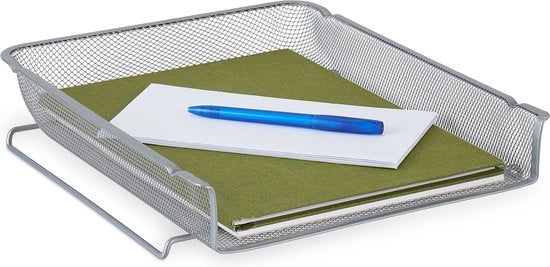 Banco lettere metallico - A4 - ripiegabile - 6,5 x 28,5 x 34 cm - organizzatore per scrivania