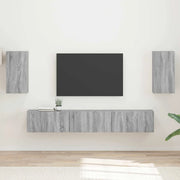 Set mobile TV 5 pcs Grigio Sonoma Legno multistrato 3409075