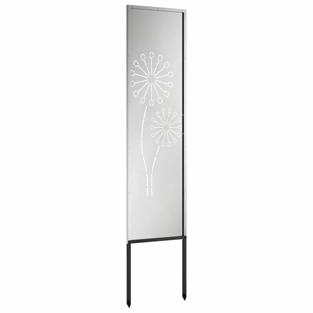 vidaXL Schermo per privacy in giardino Traforo Argento 32 x 140 cm