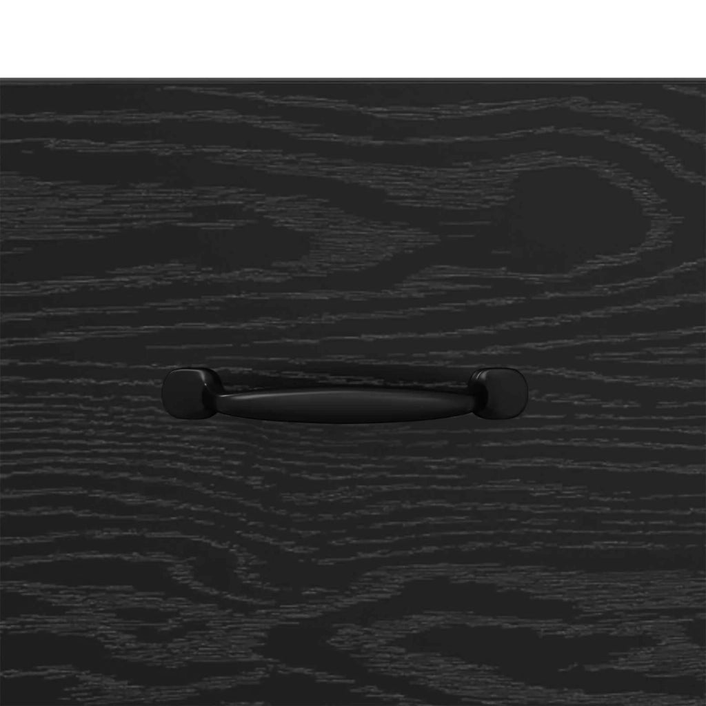 Armadio da Notte Rovere Nero 40 x 40.5 x 66 cm