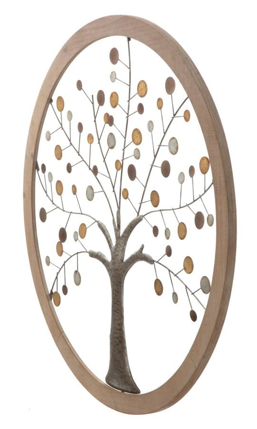 Pannello da Muro Albero della Vita Mirror New Ø80x2 cm in Ferro e MDF