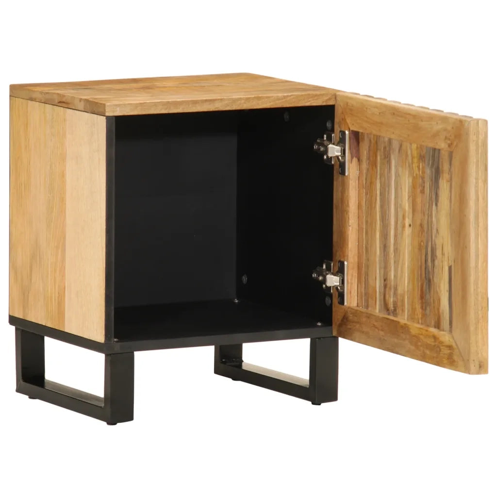 Comodini 2pz-Set di 2 Tavolino da notte 40x34x46 cm in Legno Massello di Mango 300326