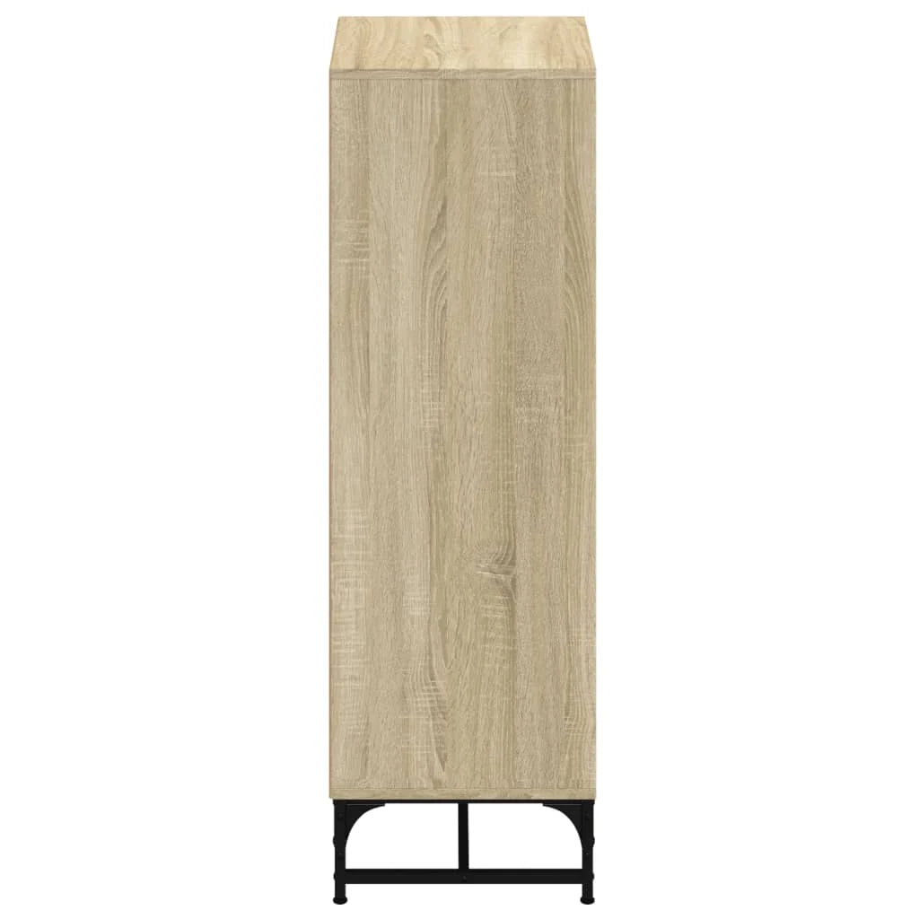 Credenza cassettiera mobile contenitore organizer cucina soggiorno salotto con ante in vetro sonoma 35 x 37 x 120 cm marrone 02_0030117