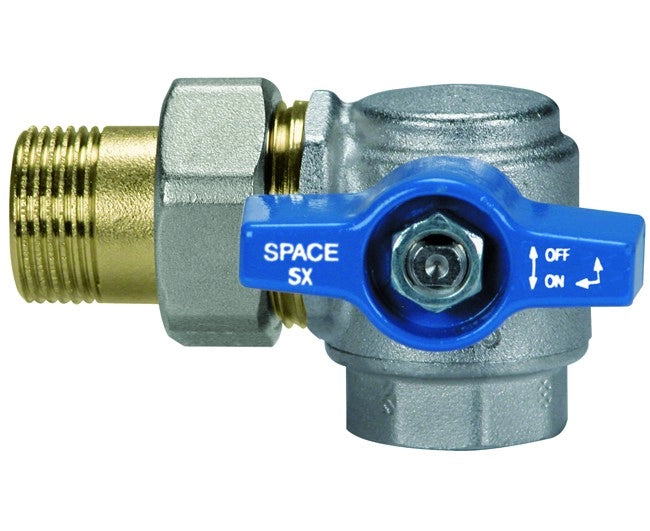 VALVOLA A SFERA A SQUADRA IN OTTONE VERSO SINISTRO MODELLO SPACE 1/2   EFFEBI S.P.A.
