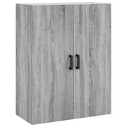 Mobile contenitore a parete pratico e di design 69,5 x 34 x 90 cm legno composito grigio 02_0048585