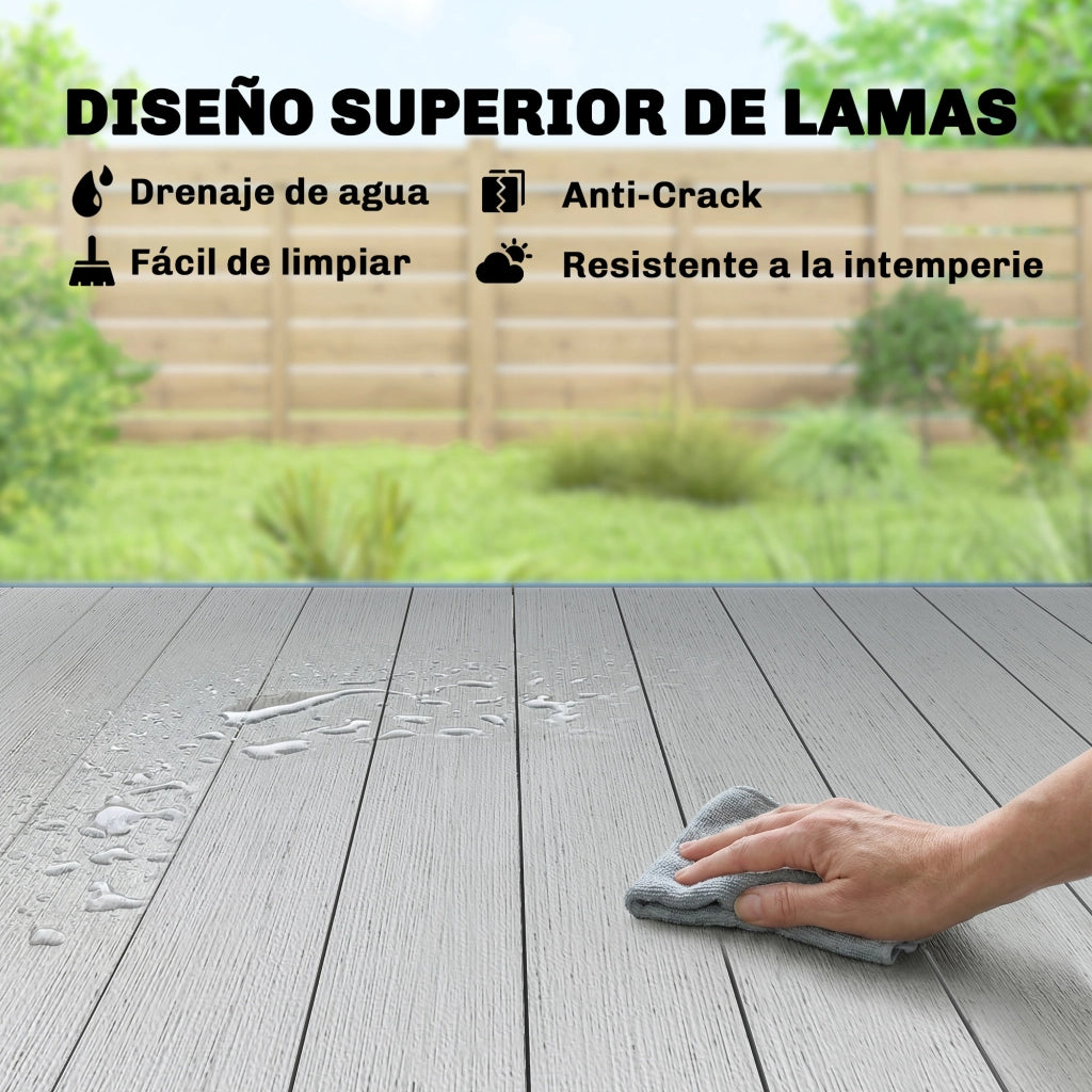 Tavolo da Pranzo da Giardino 6 Posti in Acciaio ¨C Zephmum ¨C Grigio 140x90x74 cm