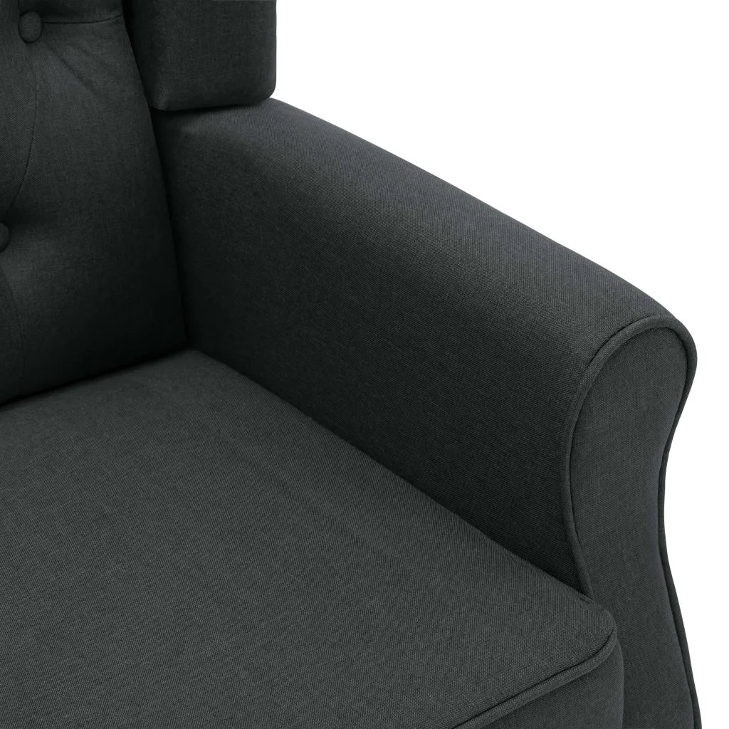 Poltrona Massaggiante con Poggiapiedi Grigio Scuro in Tessuto cod mxl 32479