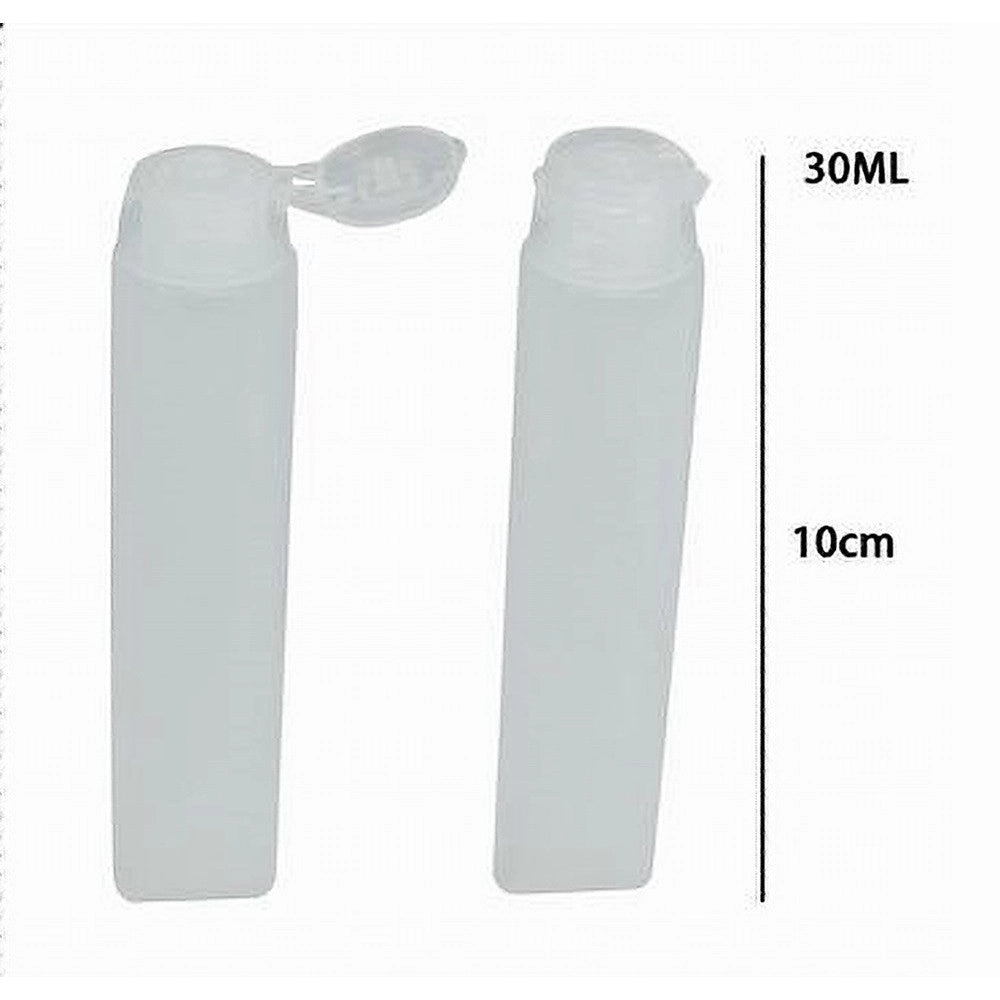 Trade Shop - Set 4pz Bottiglie Da Viaggio Ricaricabili Trasparente 30ml Shampoo Lozioni 79410 -