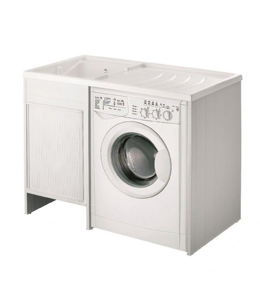 Mobile coprilavatrice con vasca a sinistra