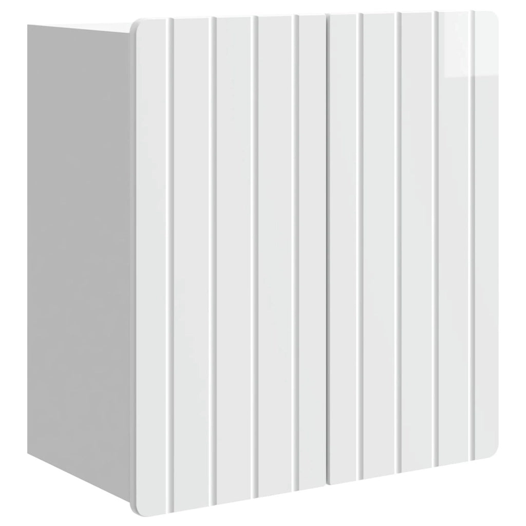 Mobiletto a muro Bianco Lucido 59 x 31 x 64 cm 898239
