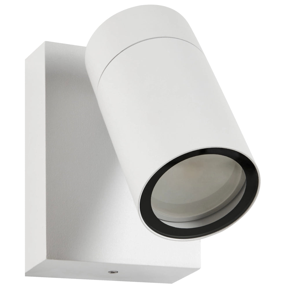 Set di 2 lampade da parete per esterni alluminio bianco illuminazione moderna per esterni, alluminio