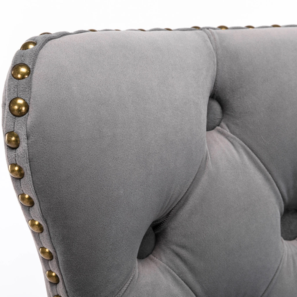 Sgabello da bar girevole in velluto con altezza regolabile, schienale ergonomico e base cromata stabile, grigio