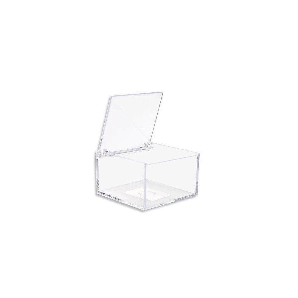 Trade Shop - 12 Scatoline Scatole Cubo Plexiglass 6x4cm Trasparente Porta Confetti Bomboniera -