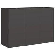 Fioriera | Cassetta per fiori | Vaso Nera 120x40x80 cm in Acciaio Laminato a Freddo
