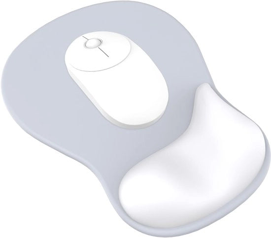 Matrice Ergonomica con Cuscino a Gomma - Supporto per la Mano morbido - Argento Grigio