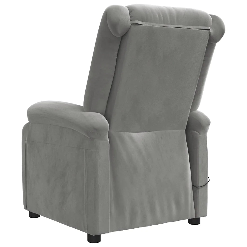 Poltrona Massaggiante Reclinabile Verde Chiaro in Velluto cod mxl 32373