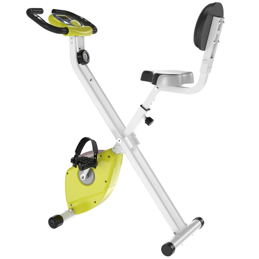 Cyclette Pieghevole da Casa Magnetica con Schermo LCD ¨C zephmum ¨C Giallo 43x97x109cm