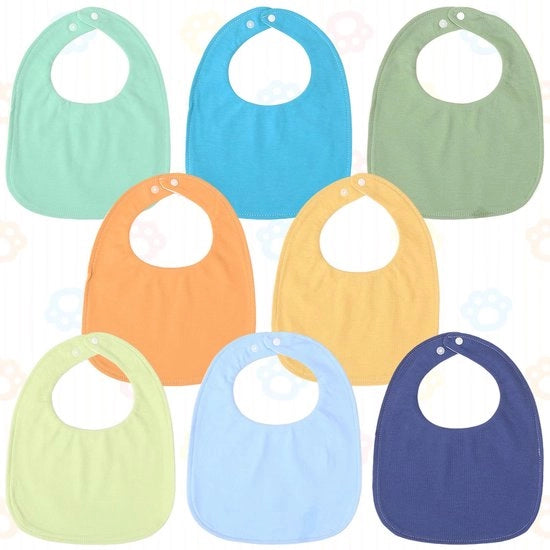 Set di 8 fasce per bambini, fasce per bambini in cotone, fasce per bambini regolabili, fasce per bambini, fasce per bambini con cuciture di sicurezza, cotone per bambini per ragazzi e ragazze.