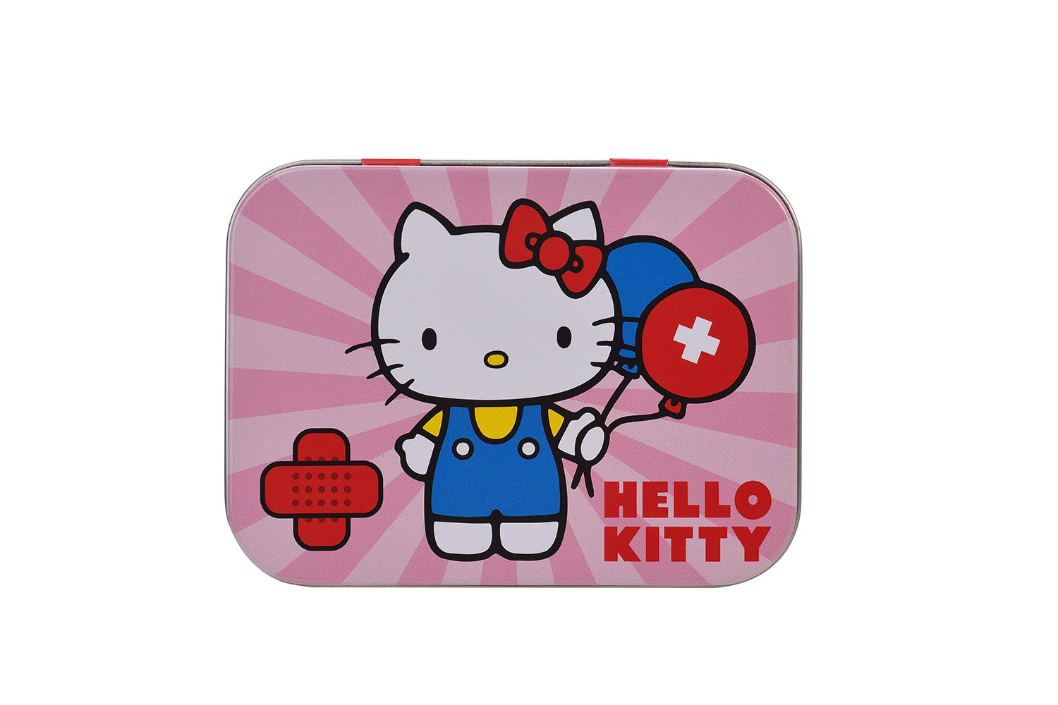 Set 12 Box Hello Kitty per Bambini con 24 Cerotti Ciascuno 2 Misure in Metallo