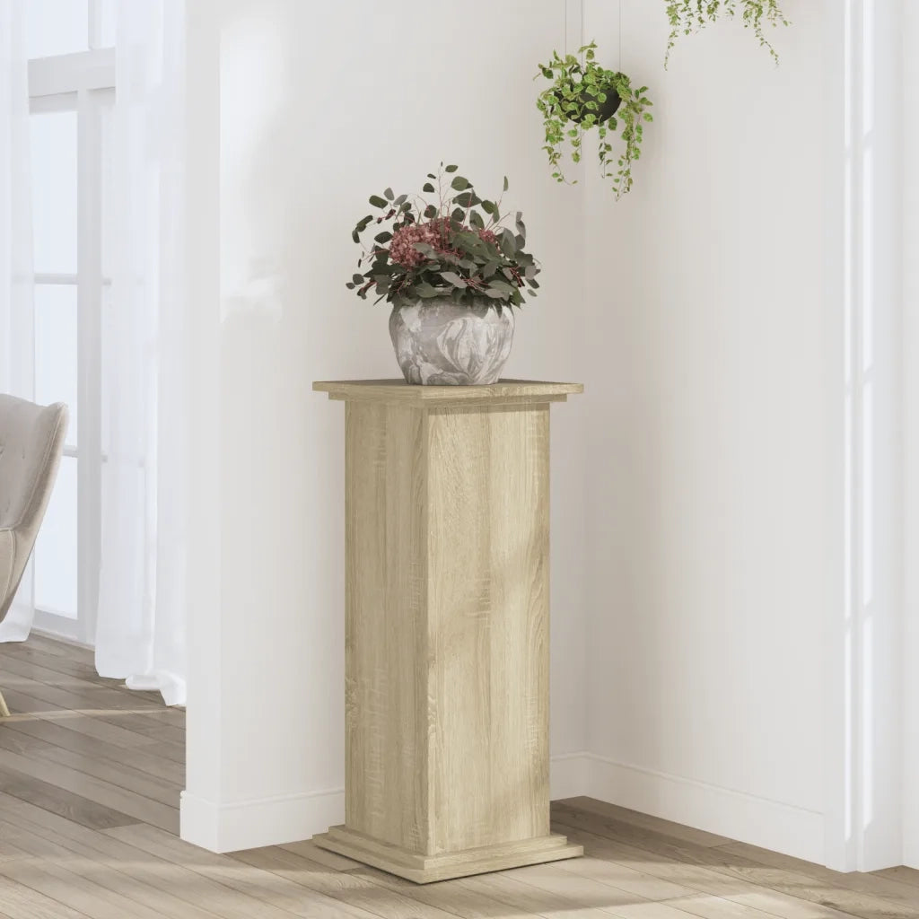 Supporto per Piante Rovere Sonoma 33x33x80 cm Legno Multistrato 852971