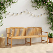 Panchina in legno intagliata a mano Naturale 228 x 61 x 94,5 cm