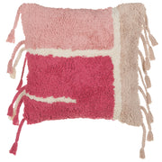 Cuscino decorativo in cotone con frange in stile bohémien 45 x 45 cm Accessori decorativi rosa