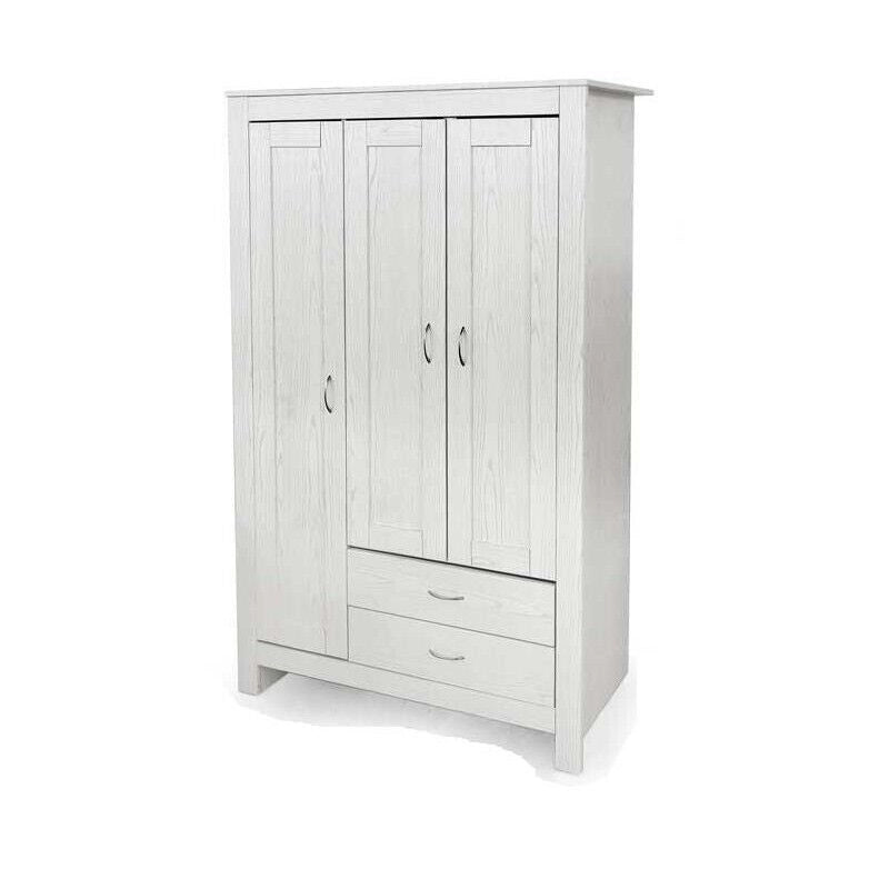 ARMADIO  CON DUE CASSETTI E UN ANTA INTERNA 109X52X180 CM BIANCO