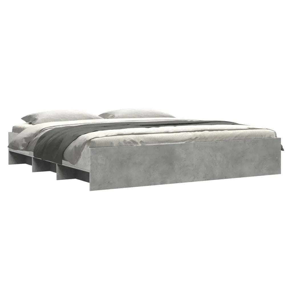 Giroletto-Struttura Letto Grigio Cemento 200x200 cm in Legno Multistrato 108768