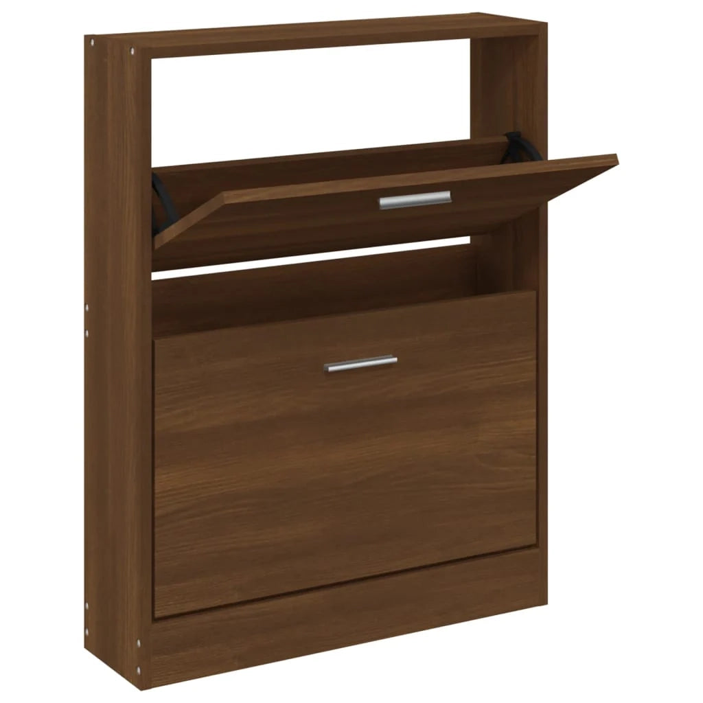 Scarpiera mobile contenitore per scarpe mobile per ingresso/corridoio/soggiorno 59 x 17 x 81 cm legno ingegnerizzato marrone 02_0021634