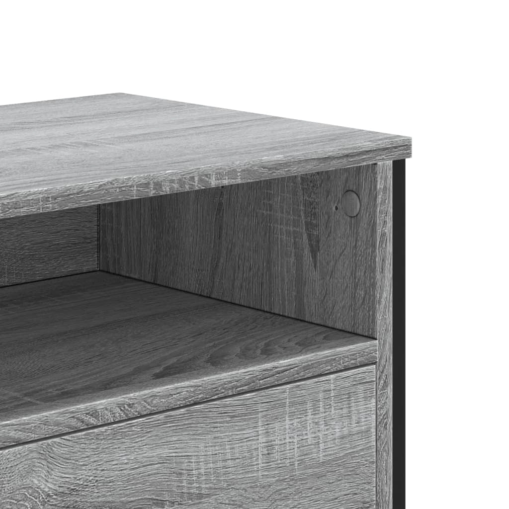 Mobile TV multimediale mensola TV credenza TV sala da pranzo soggiorno camera da letto Sonoma 122 x 34 x 41 cm legno ingegnerizzato grigio 02_0028383