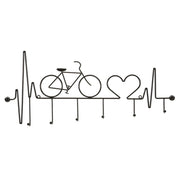 Appendiabiti da muro design Bicicletta in metallo nero