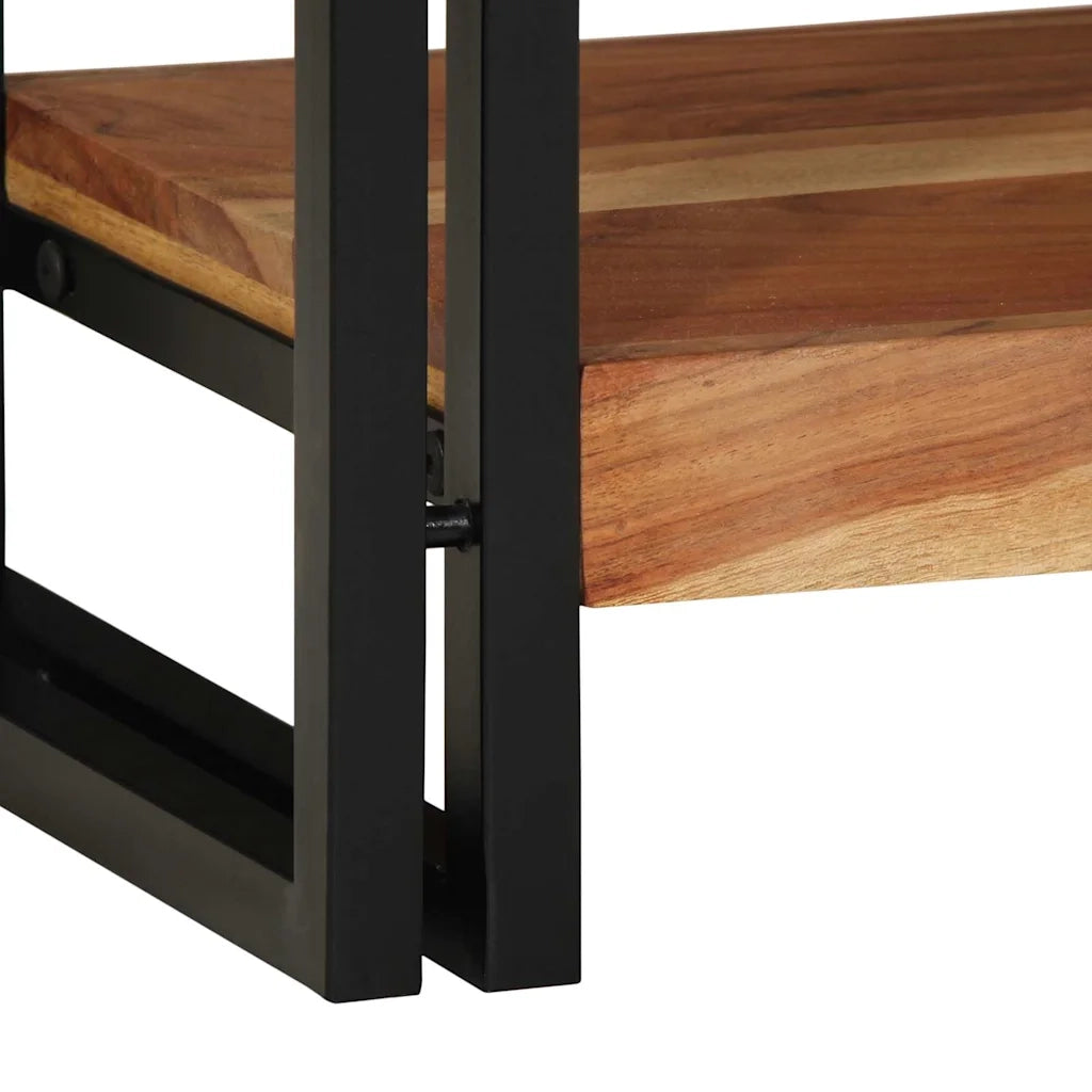 Tavolo consolle con cassetto Marrone Legno di Acacia Massello 4102734