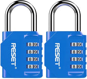 Reset 060 4 cifre combinazione a 4 cifre, adatta per scuole sportive, scuole, armadi, cancelli, cassetti, casse, alta sicurezza, azzurro cielo, 2 pezzi