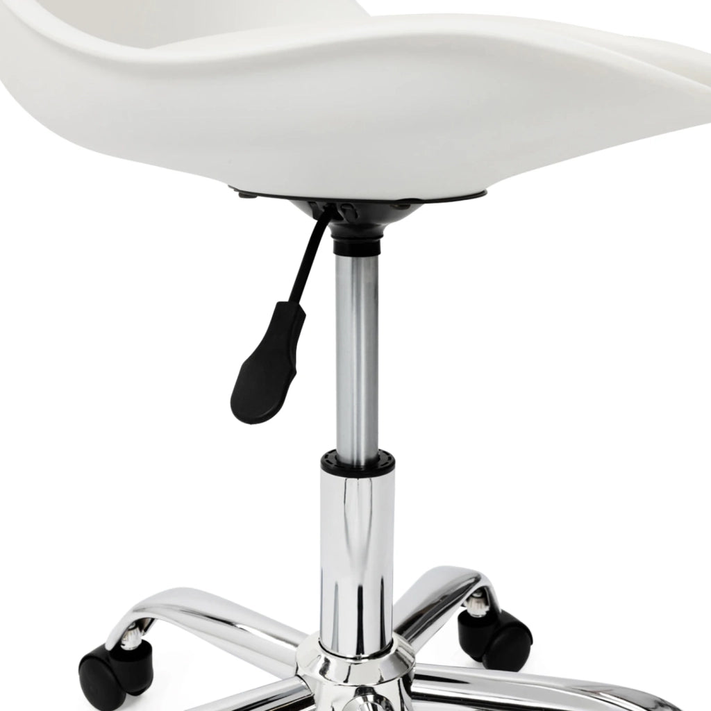 IDMarket - Sedie da scrivania scandinavo bianco con rotelle SARA