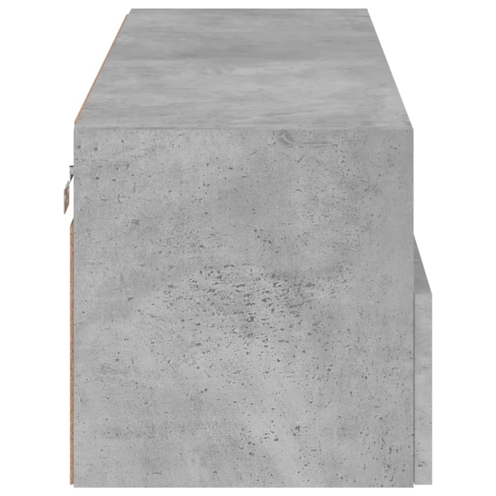 Mobile TV multimediale mensola TV credenza TV montaggio a parete adatto per sala da pranzo soggiorno camera da letto 100 x 30 x 30 cm legno ingegnerizzato grigio 02_0027736