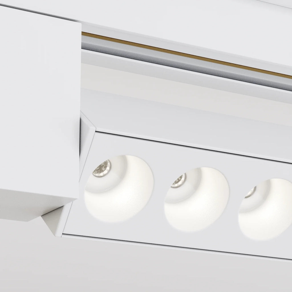 Maytoni Faretto moderno UNITY Points Rot 1 luce LED integrato bianco alluminio