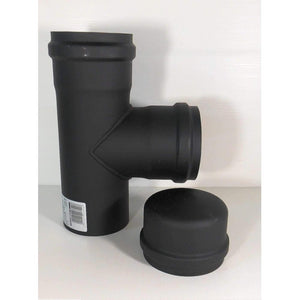 Raccordo a t tubo scarico fumi diametro 80 per stufa a pellet ca