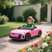 Auto Elettrica per Bambini 3-5 Anni con Telecomando, Sospensioni e Clacson, 103x58x41 cm, Rosa