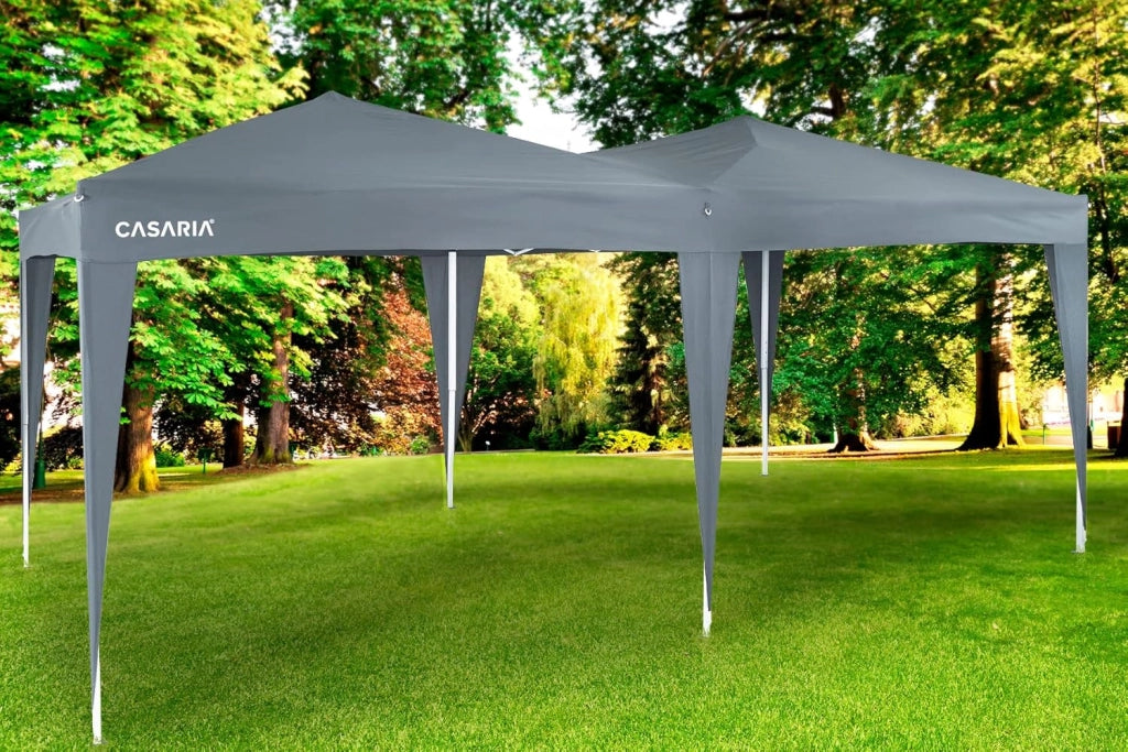Deuba Gazebo Capri 3x6m Pop-Up Antracite Idrorepellente con Borsa Protezione UV Padiglione Pieghevole Tendone Festa