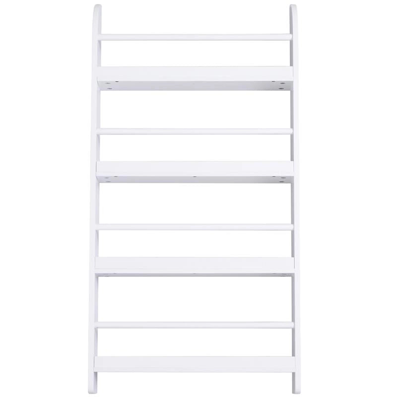 LIBRERIA SCAFFALE DA PARETE 4 MENSOLE 59 X 12 X 113 CM IN LEGNO BIANCO