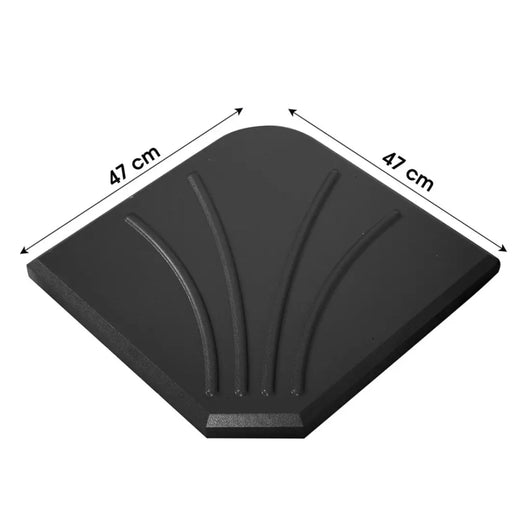 Base in cemento da 20 kg per ombrellone a braccio colore nero