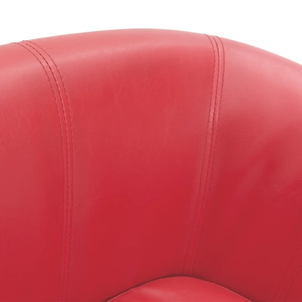 Poltroncina a Pozzetto Rossa in Similpelle