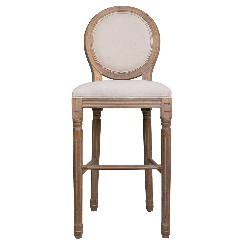 Sgabello in legno panna52x46x116h